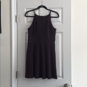 purple semi-formal dress